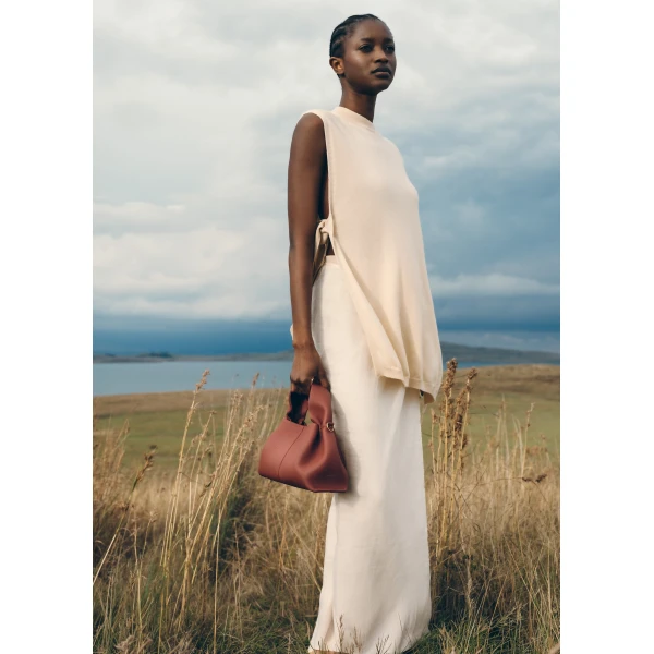Polene Numéro Neuf Mini in Terracotta Bag, view 4