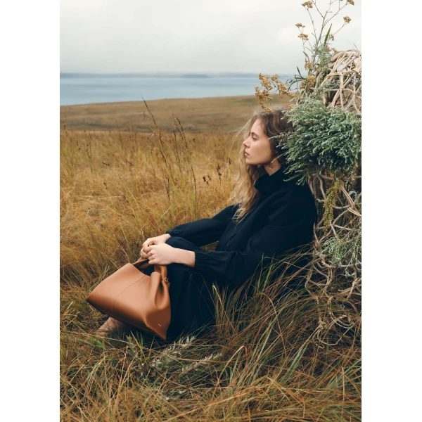 Polene Numéro Neuf in Camel Bag, view 3