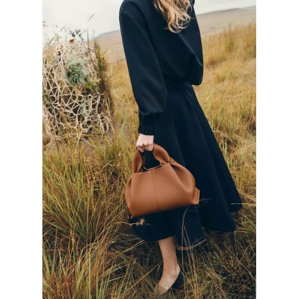 Polene Numéro Neuf in Camel Bag, view 4