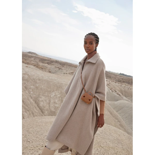 Polene Numéro Un Micro in Camel Bag, view 2