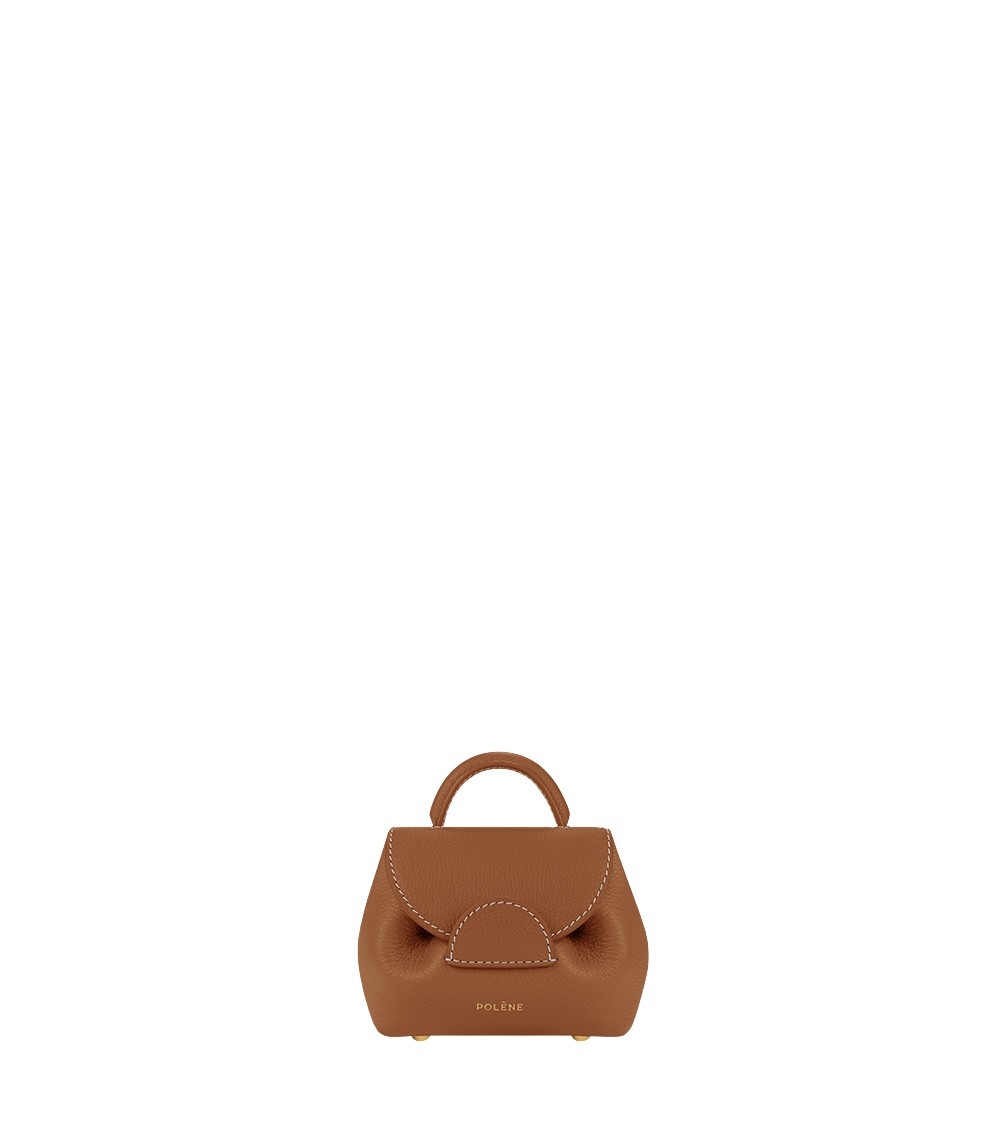 Polène Numéro Un Micro in Camel Numéro Un Micro in Camel - Mini Bags - Parisian Luxury Leather Bag at Luxury Shoes 
