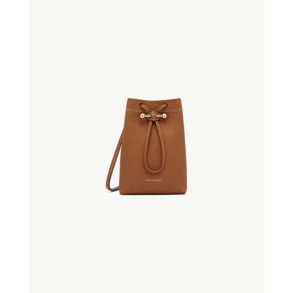 Strathberry Osette Midi Pouch in Tan, view 2