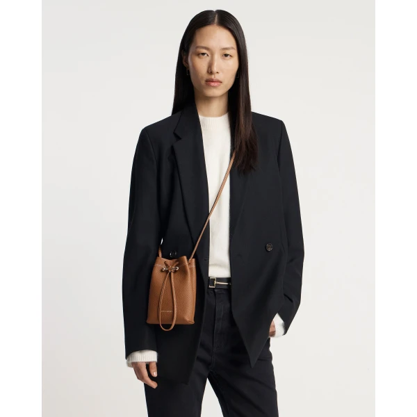 Strathberry Osette Midi Pouch in Tan, view 8