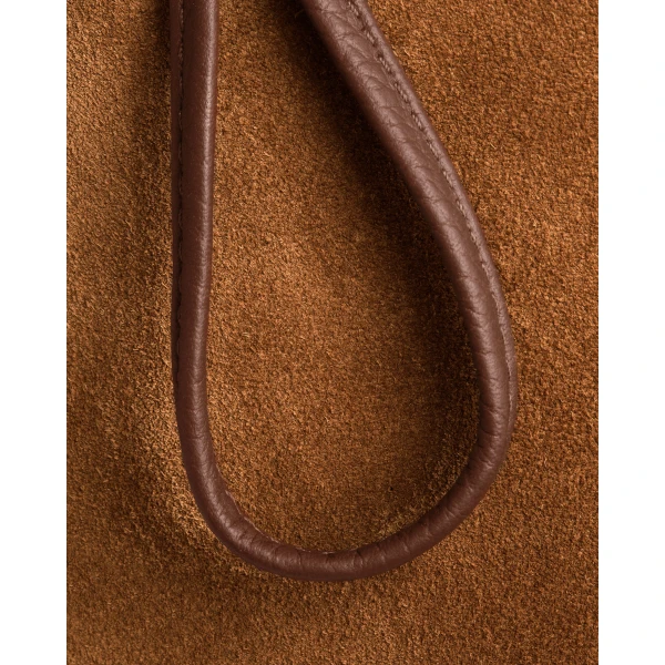 Strathberry Osette Midi Pouch in Tan Suede, view 6