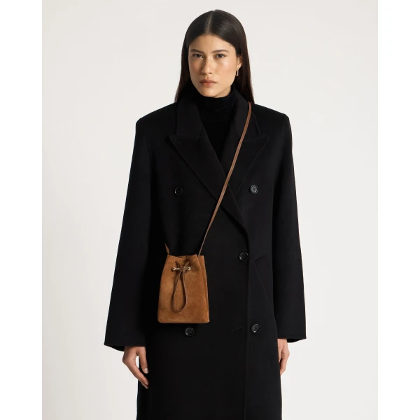 Strathberry Osette Midi Pouch in Tan Suede, view 8