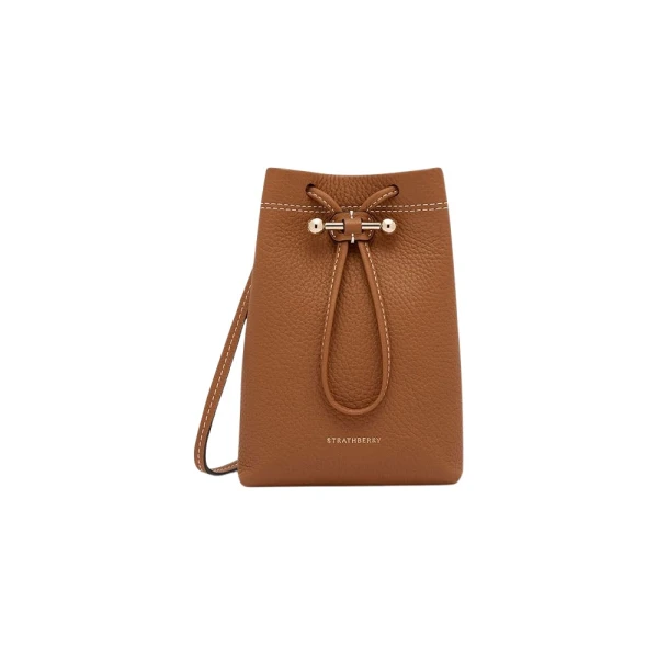 Strathberry Osette Midi Pouch in Tan
