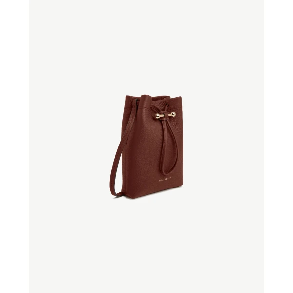 Strathberry Osette Midi Pouch in Walnut, view 3
