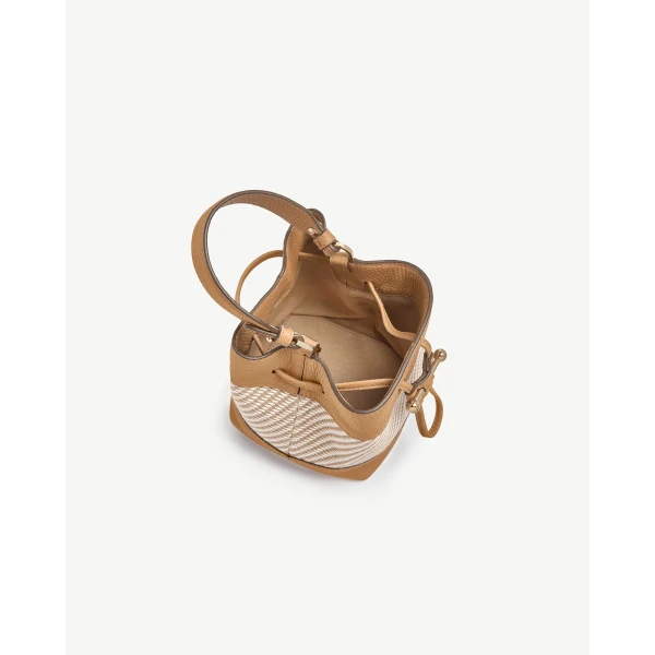Strathberry Osette in Caramel and Natural Twill, view 5