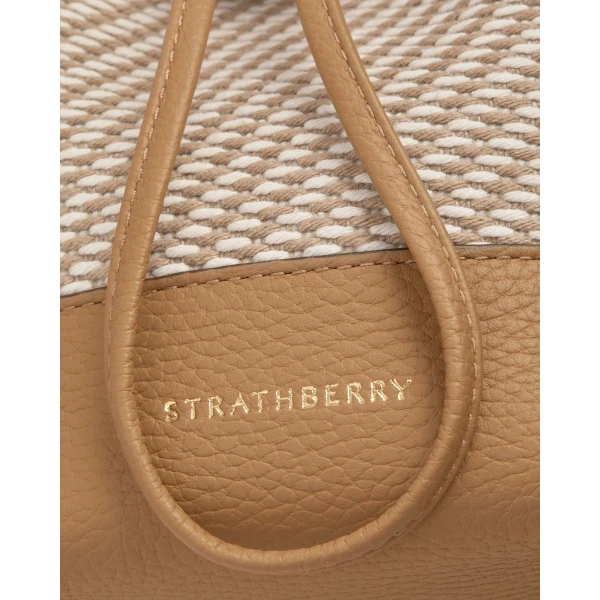 Strathberry Osette in Caramel and Natural Twill, view 6