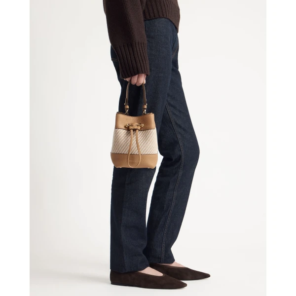 Strathberry Osette in Caramel and Natural Twill, view 9