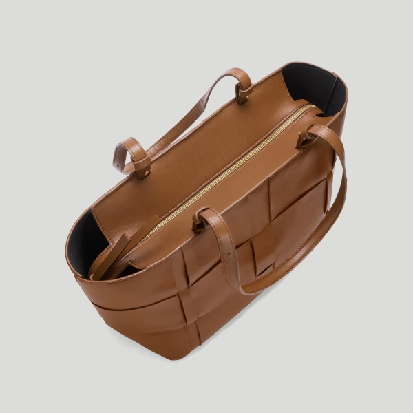 Demellier The Florence in Tan Tote Bag, view 3