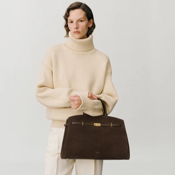 Demellier The Hudson in Mocha Tote Bag, view 7