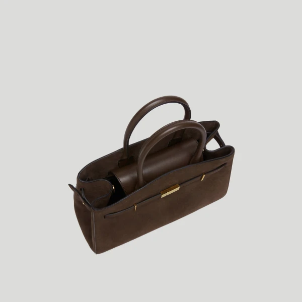 Demellier The Midi Hudson in Mocha Crossbody Bag, view 4
