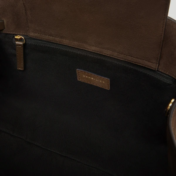 Demellier The Midi Hudson in Mocha Crossbody Bag, view 5