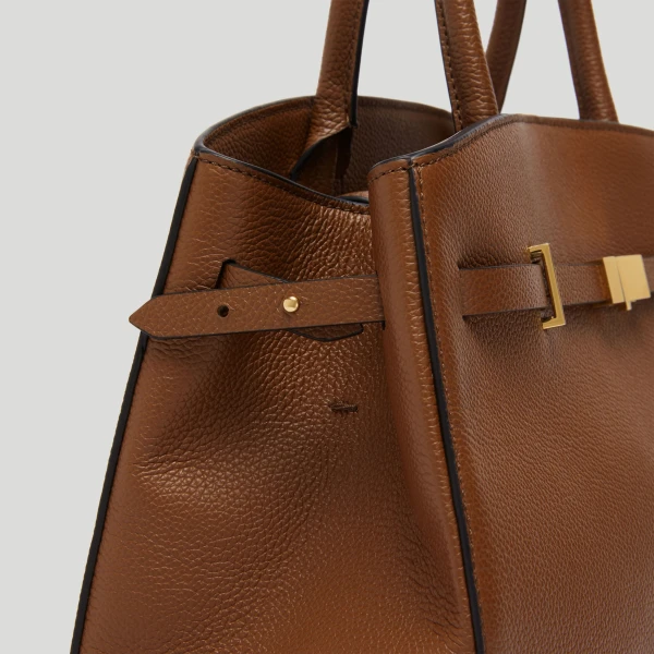 Demellier The Midi Hudson in Tan Crossbody Bag, view 3
