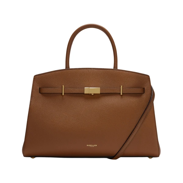 Demellier The Midi Hudson in Tan Crossbody Bag