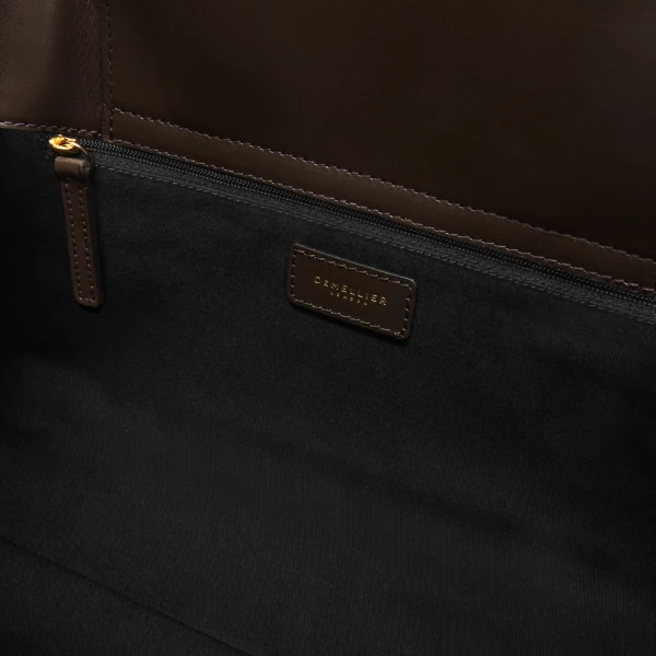 Demellier The Midi Hudson in Warm Raffia Crossbody Bag, view 5
