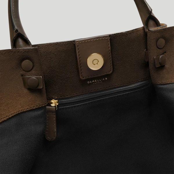 Demellier The Midi New York in Mocha Crossbody Bag, view 5