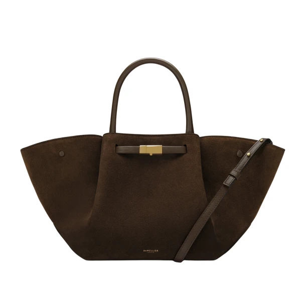 Demellier The Midi New York in Mocha Crossbody Bag