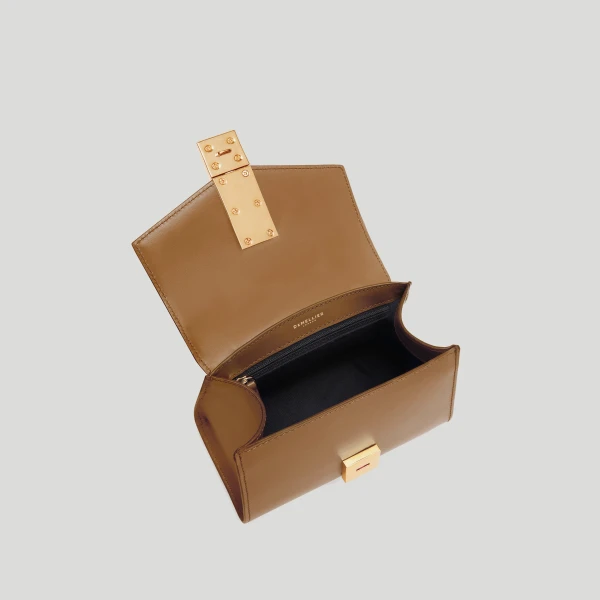 Demellier The Nano Montreal in Deep Toffee Mini Bag, view 4