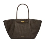 Brown-The-New-York-in-Espresso-Raffia22737_nobg Demellier The New York in Espresso Raffia Crossbody Bag