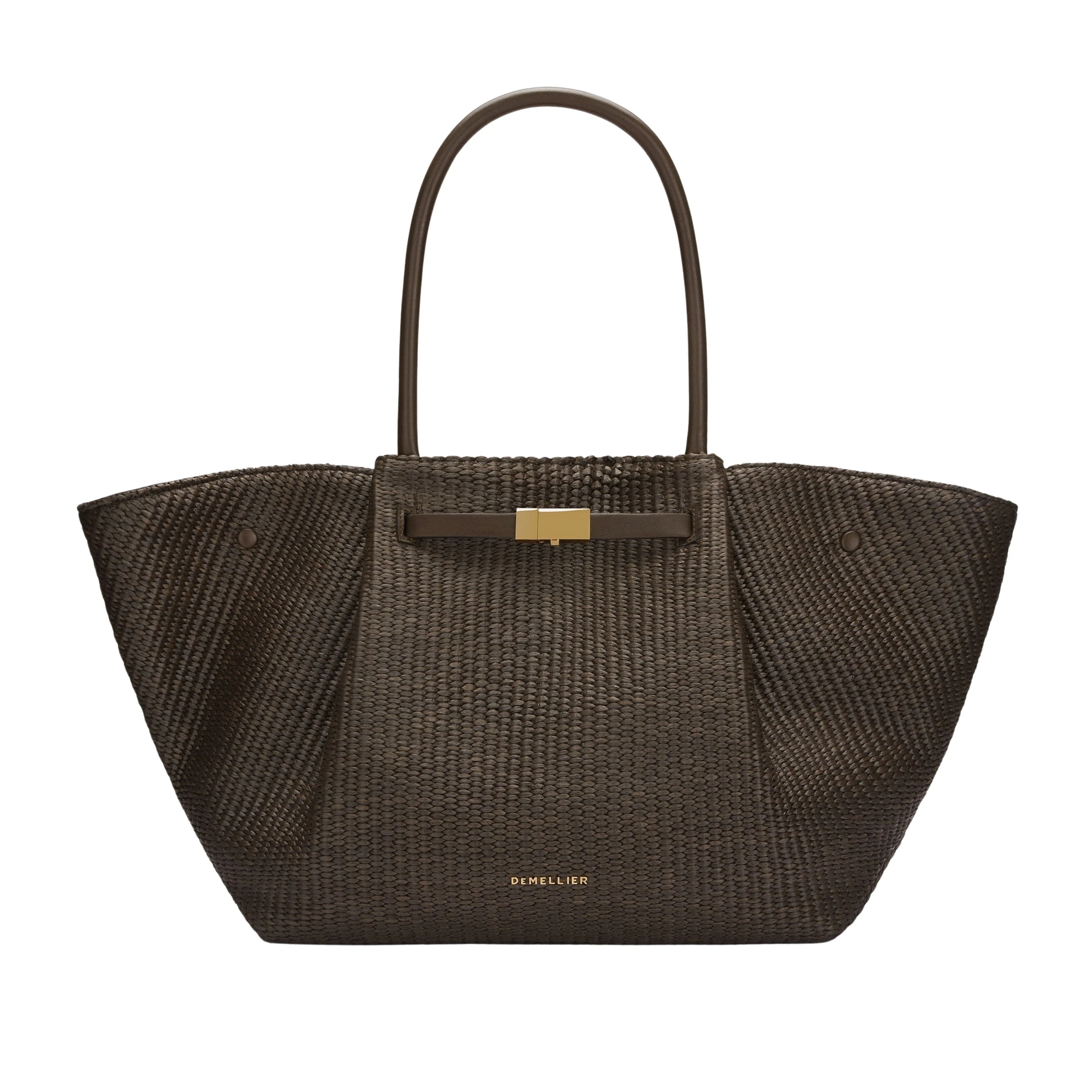 Brown-The-New-York-in-Espresso-Raffia22737_nobg Demellier The New York in Espresso Raffia Crossbody Bag