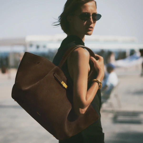 Demellier The New York in Mocha Crossbody Bag, view 2