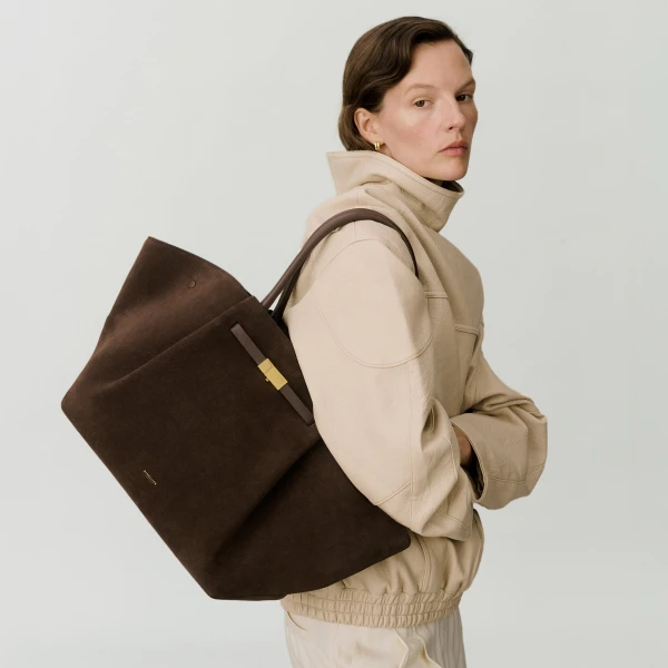 Demellier The New York in Mocha Crossbody Bag, view 7