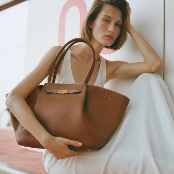 Demellier The New York in Tan Crossbody Bag, view 2