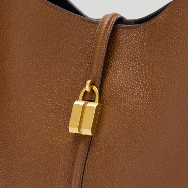 Demellier The Siena Bucket in Tan Bucket Bag, view 3