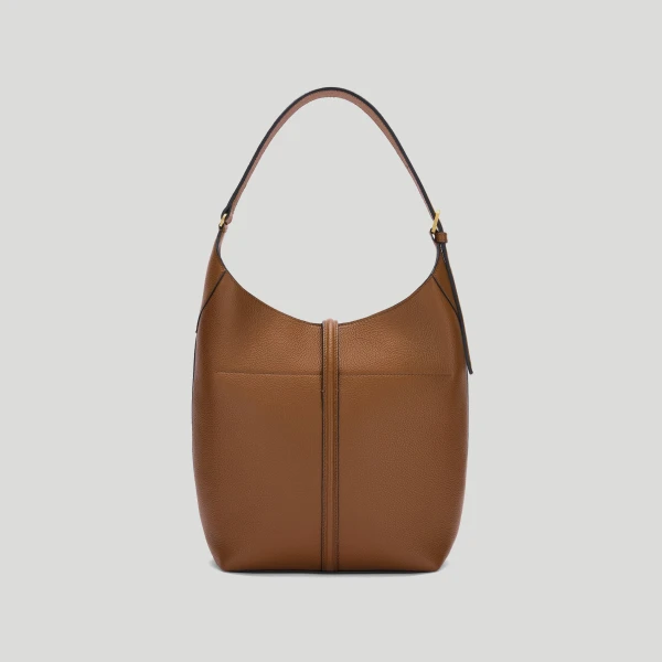 Demellier The Siena Bucket in Tan Bucket Bag, view 6