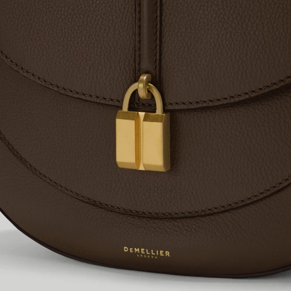 Demellier The Siena Saddle in Mocha Crossbody Bag, view 2