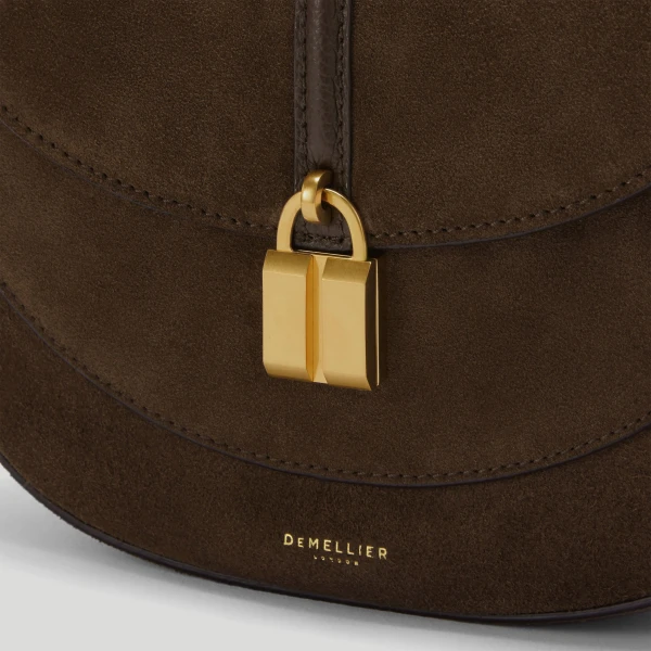 Demellier The Siena Saddle in Mocha Crossbody Bag, view 3