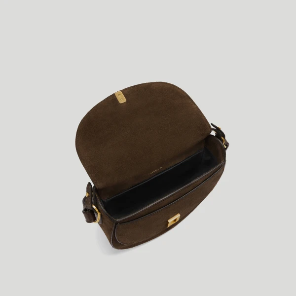 Demellier The Siena Saddle in Mocha Crossbody Bag, view 4