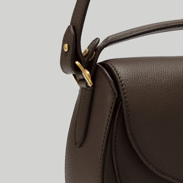Demellier The Siena Saddle in Mocha Crossbody Bag, view 4