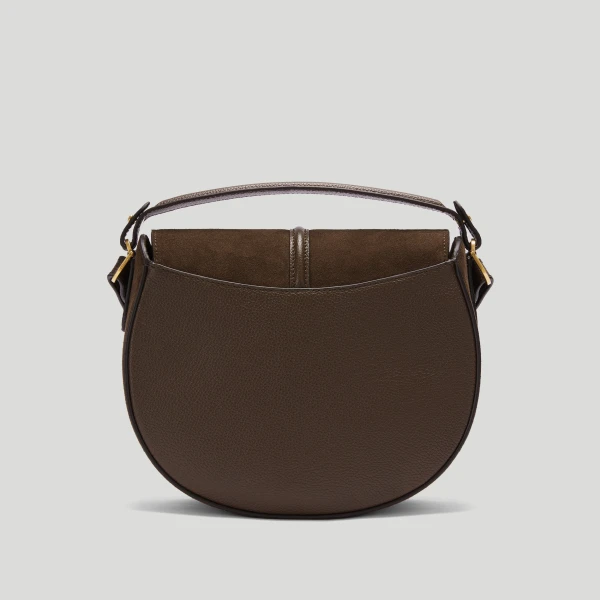 Demellier The Siena Saddle in Mocha Crossbody Bag, view 6