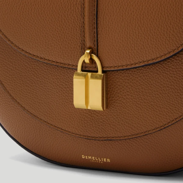 Demellier The Siena Saddle in Tan Crossbody Bag, view 3