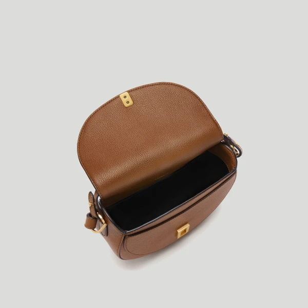 Demellier The Siena Saddle in Tan Crossbody Bag, view 4