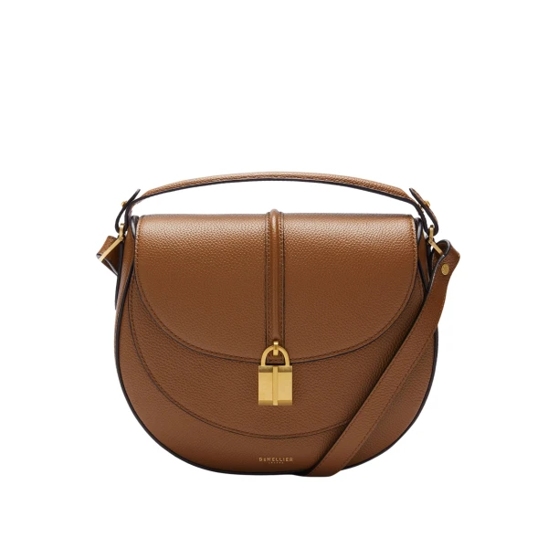 Demellier The Siena Saddle in Tan Crossbody Bag