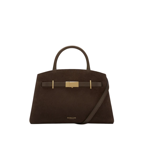 Demellier The Small Hudson in Mocha Crossbody Bag