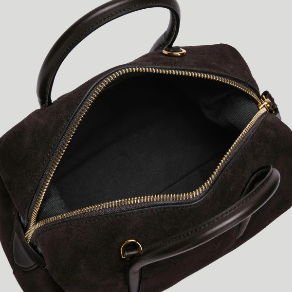 Demellier The Small Stockholm in Dark Chocolate Tote Bag, view 4