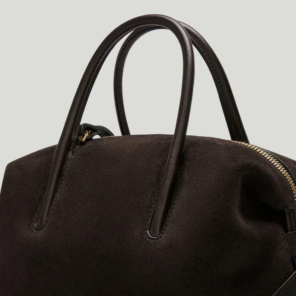 Demellier The Small Stockholm in Dark Chocolate Tote Bag, view 5
