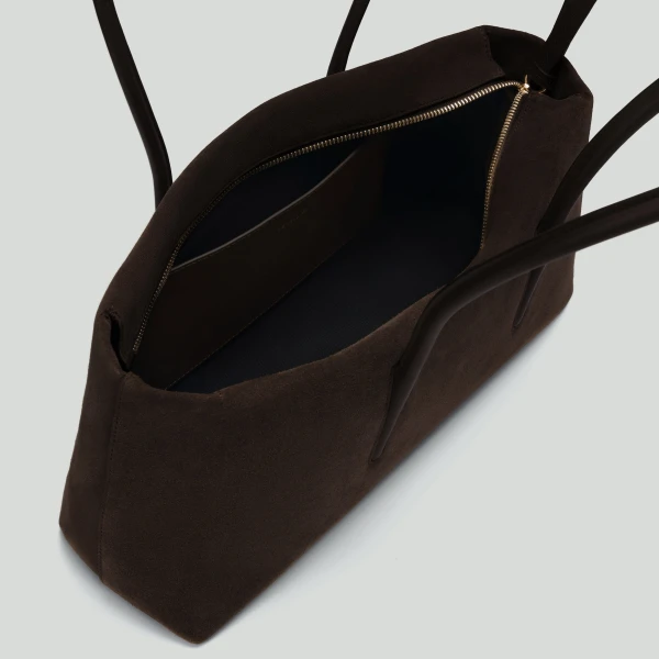 Demellier The Stockholm Shoulder in Dark Chocolate Crossbody Bag, view 4