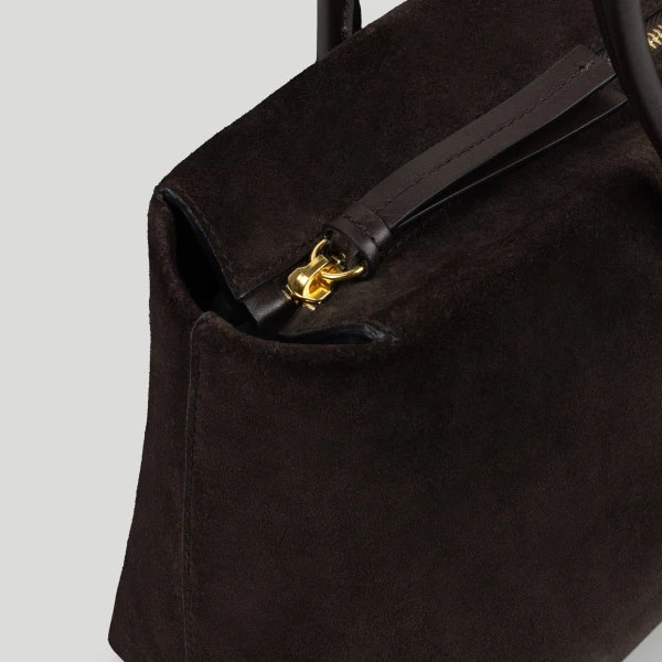 Demellier The Stockholm Shoulder in Dark Chocolate Crossbody Bag, view 5