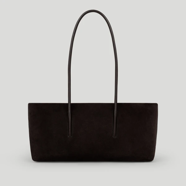 Demellier The Stockholm Shoulder in Dark Chocolate Crossbody Bag, view 6
