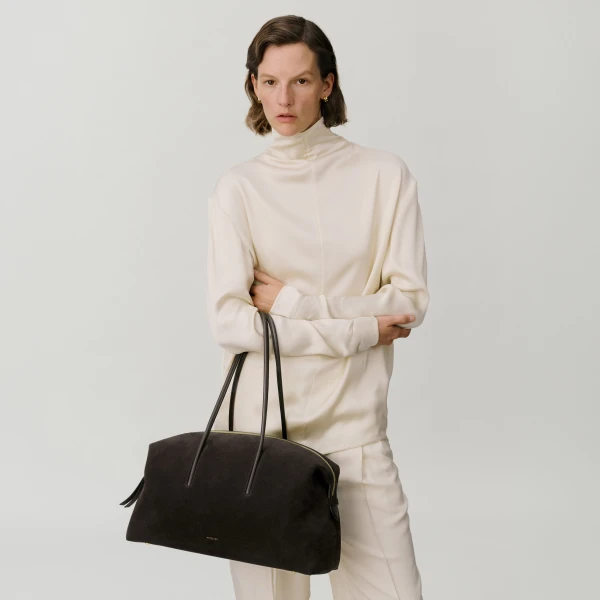 Demellier The Stockholm in Dark Chocolate Tote Bag, view 7