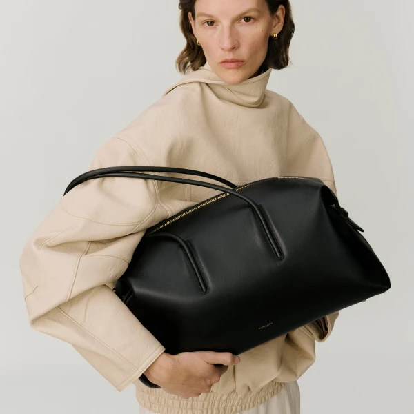 Demellier The Stockholm in Deep Tan Tote Bag, view 7