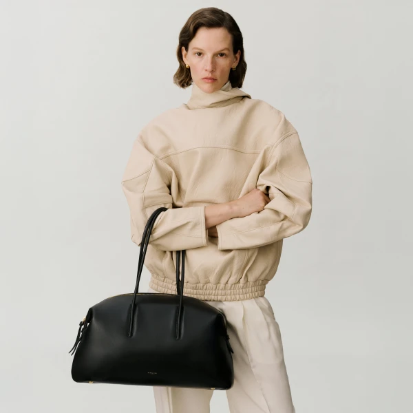 Demellier The Stockholm in Deep Tan Tote Bag, view 8