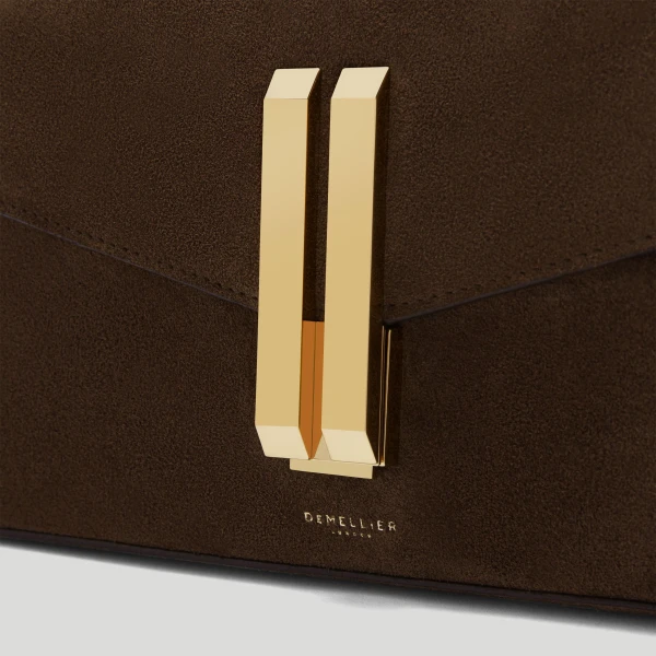 Demellier The Vancouver Clutch in Mocha Clutch Bag, view 3