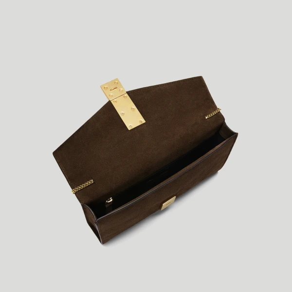 Demellier The Vancouver Clutch in Mocha Clutch Bag, view 4